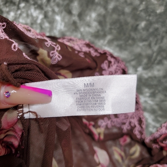 Avon Rose Print Sheer Slip - Picture 7 of 7